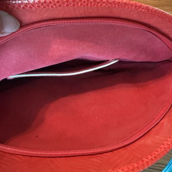 Vtg Carlo Fiori Purse Brightly Colored Snake Leather Crossbody Zip Tassles Italy - Picture 10 of 15